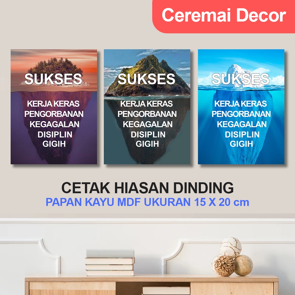 Jual CM DECOR - POSTER MOTIVASI HIASAN KATA MUTIARA DINDING QUOTES ...