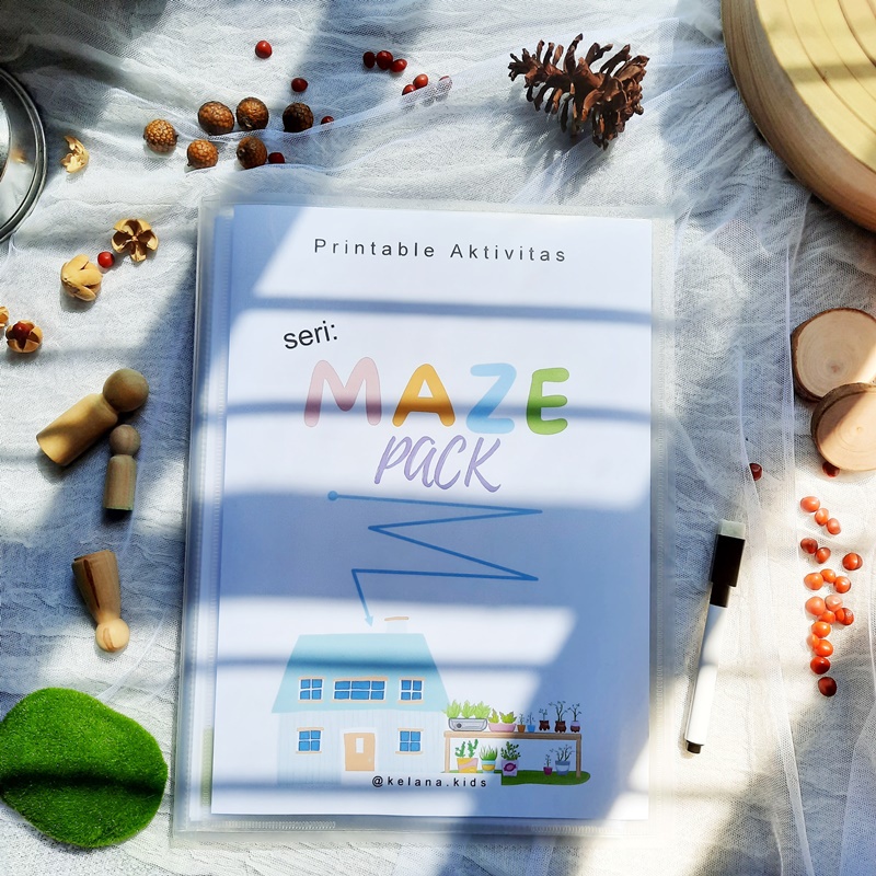 Jual Wipe Clean Worksheet Maze Labirin 12 Lembar Kerja Aktivitas Buku ...