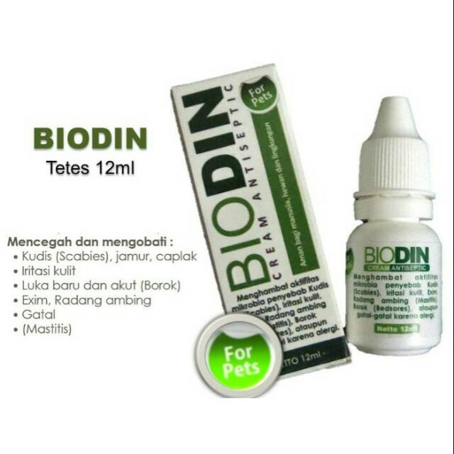 Jual Biodin tetes 12ml obat gatal scabies luka borok | Shopee Indonesia
