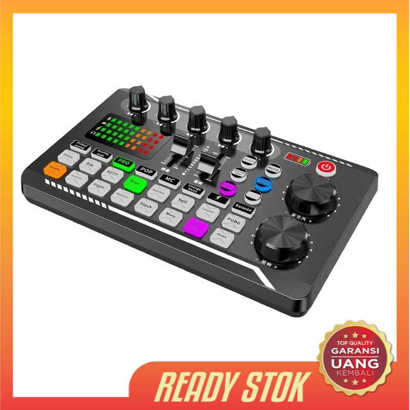 Jual Audio Interface Mixer Sound Card Live Broadcast KaraokeF998 Crust