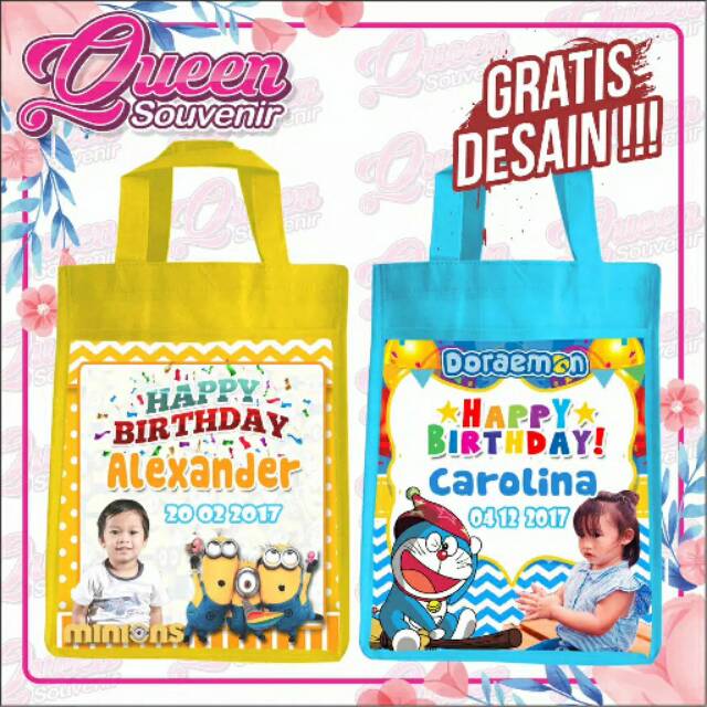Jual Tas Ultah / Goodie Bag Souvenir Ulang Tahun Anak/hemat/murah