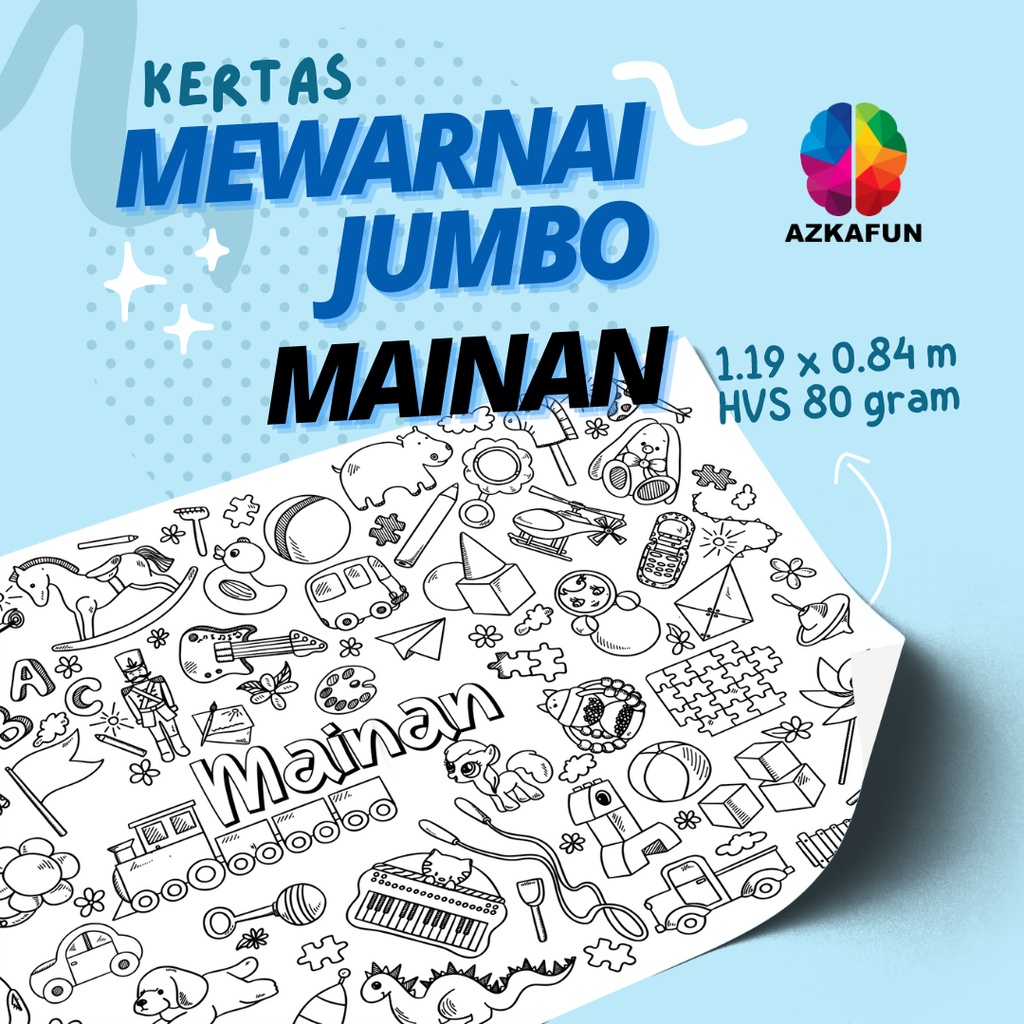 Jual Kertas Mewarnai Jumbo MAINAN - mewarnai besar - Giant Coloring ...