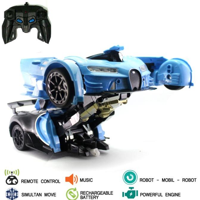Jual Mainan Remote Control RC Transformer Autobots Blue | Shopee Indonesia