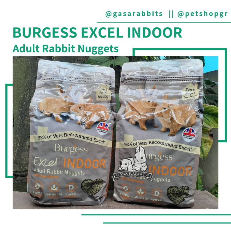 Jual BURGESS EXCEL INDOOR RABBIT - MAKANAN KELINCI BURGESS EXCEL ...