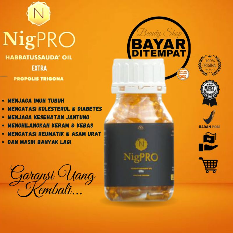Jual NIGPRO ORIGINAL 200 KAPSUL & 100 Kapsul Habbatussauda Premium ...