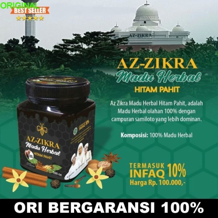 Jual Madu Azzikra Az Zikra Herbal Hitam Pahit Gr Asli Kemasan Baru