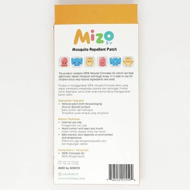 Jual Mizo Mosquito Repellent Sticker Patch 24pcs | Shopee Indonesia