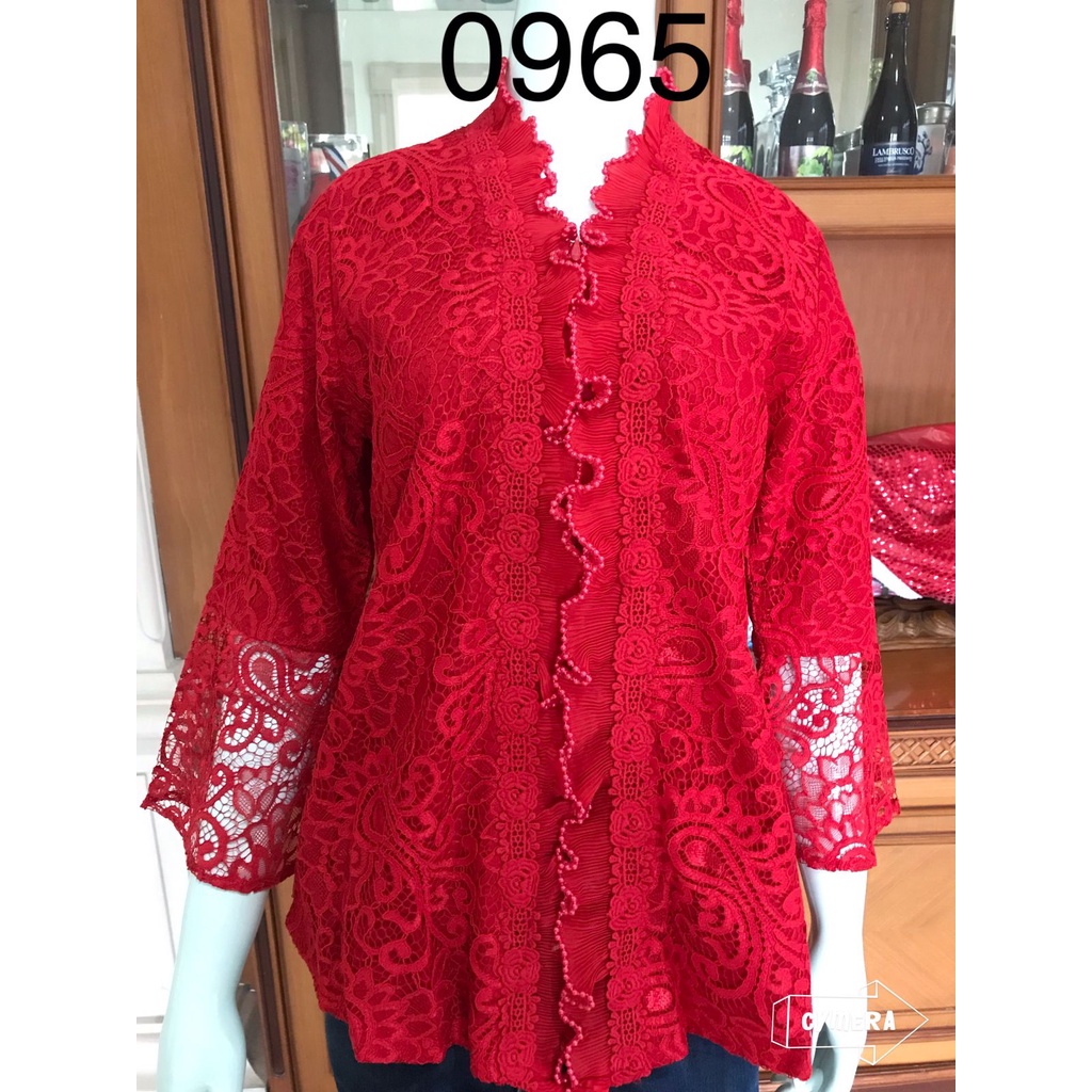 Jual mf - Kebaya alexuez merah kliwir full brukat merah kebaya encim full  brukat premium 0965 | Shopee Indonesia