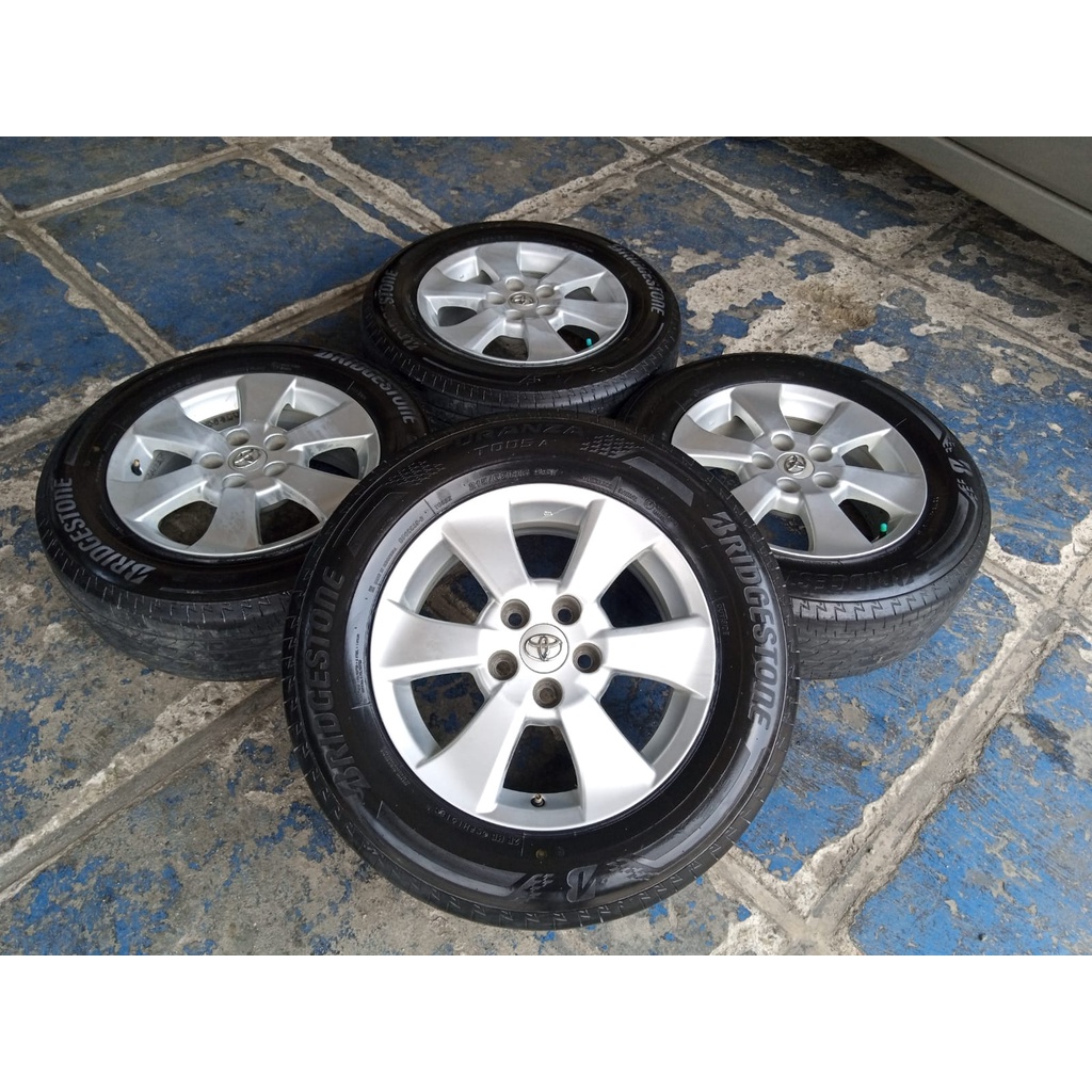 Jual Velg Mobil Bekas Murah Standar Oem Alphard Ring 16 Baut 5 + Ban ...
