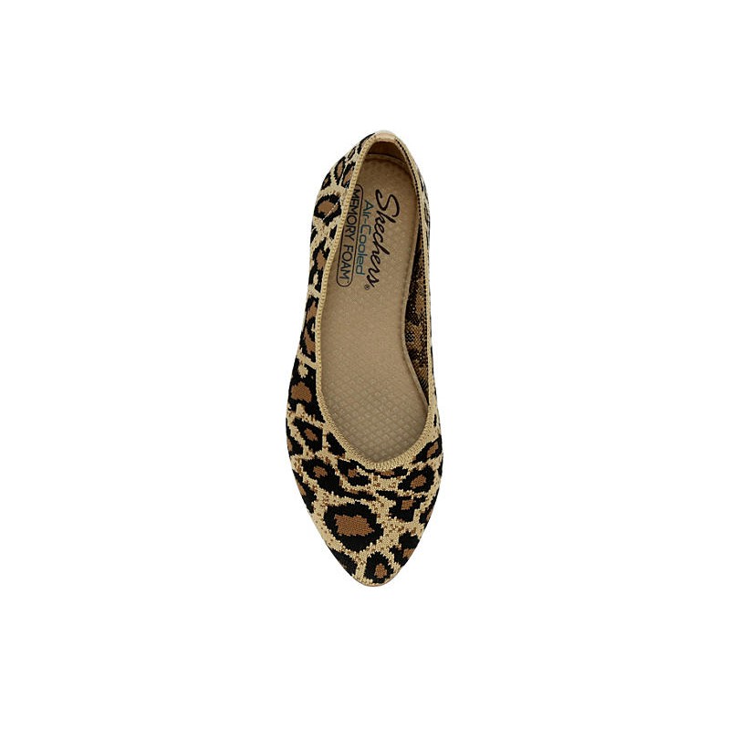 Jual Skechers Cleo Knit Flat Leopard Shopee Indonesia