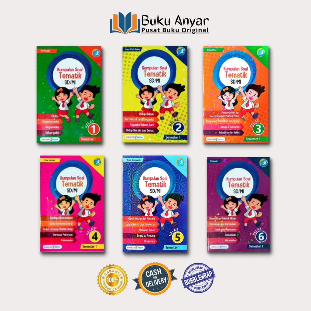 Jual KUMPULAN SOAL TEMATIK SD/MI KELAS 1 2 3 4 5 6 SEMESTER 1 | Shopee ...