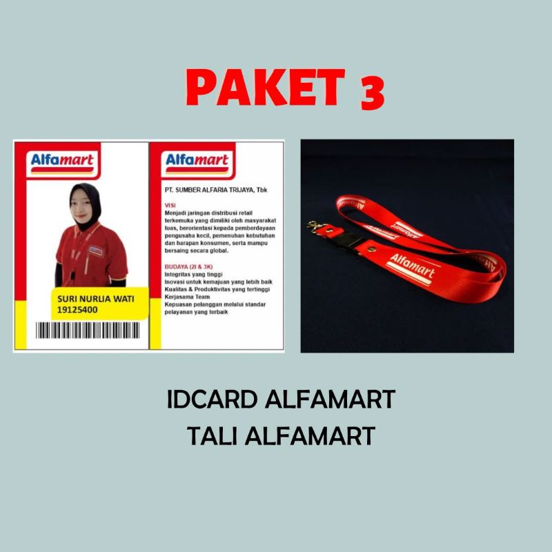 Jual Id Card Alfamart Paket Lengkap Tali Dan Holder Siap Pakai Shopee