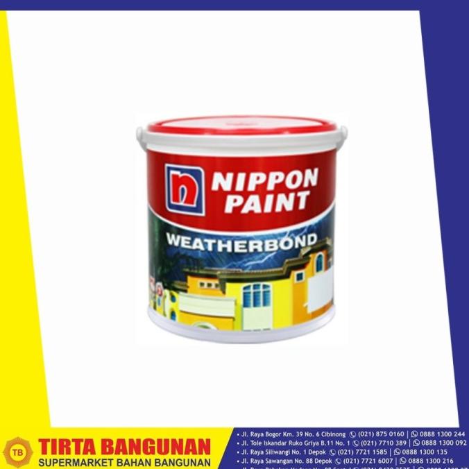 Jual NIPPON PAINT WEATHERBOND 1001 BRILLIANT WHITE 2,5LT /CAT TEMBOK