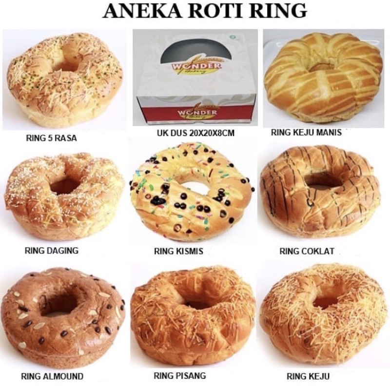 Jual [FREE KARDUS DAN BUBBLE WRAP] Roti Wonder Bakery Solo Salatiga Semarang JawaTengah Ring