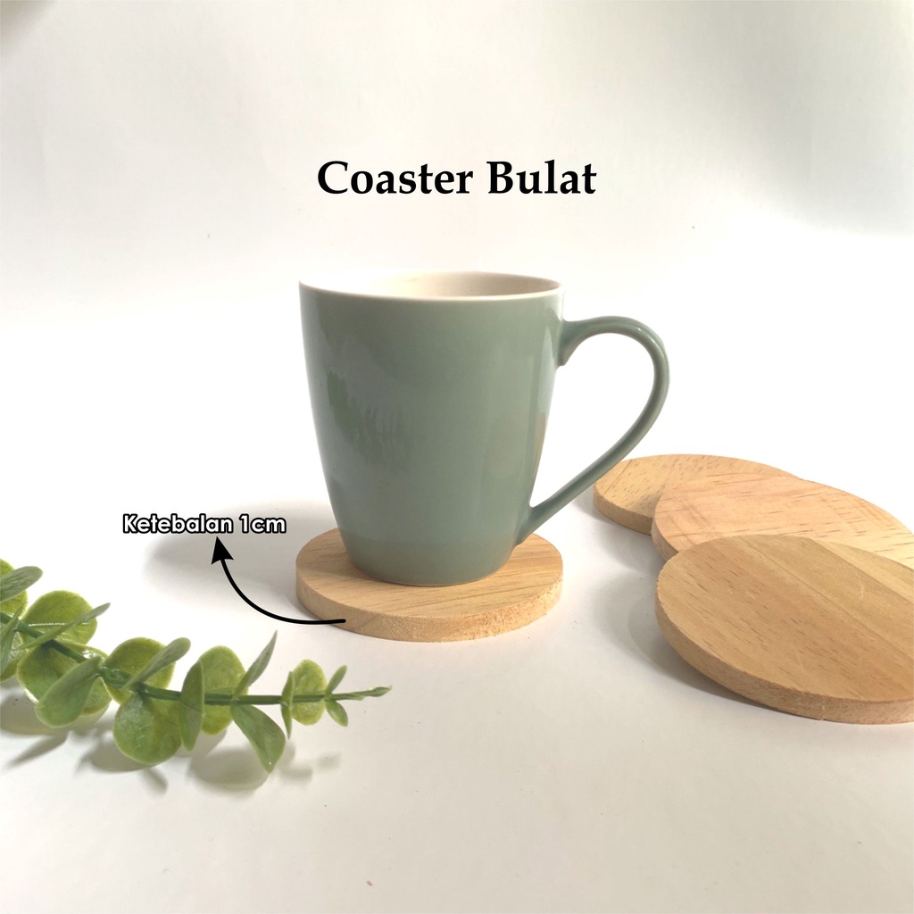 Jual Tatakan Gelas Kayu Tatakan Cangkir Coaster Kayu Mahoni Alas Gelas Kayu Pinus Alas Cangkir 1827