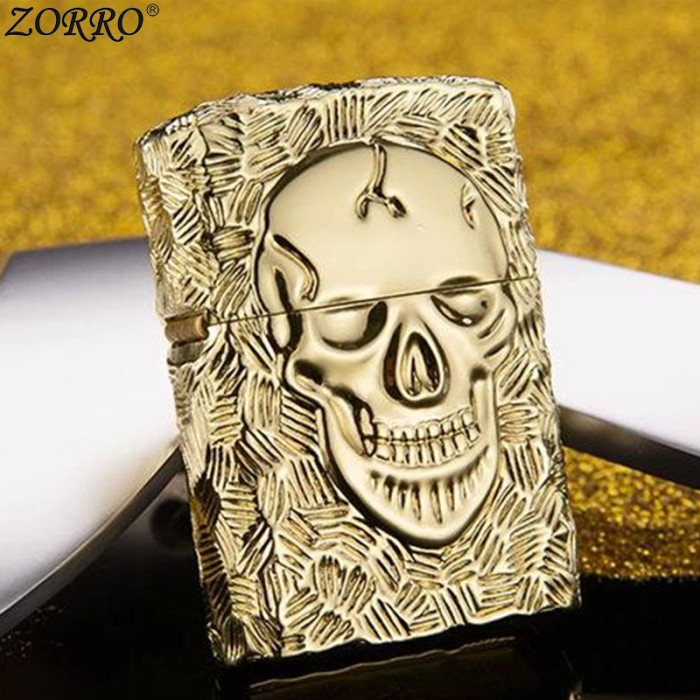 Jual Korek Api Zorro Modern Unik Zorro Skull Grey Shopee Indonesia