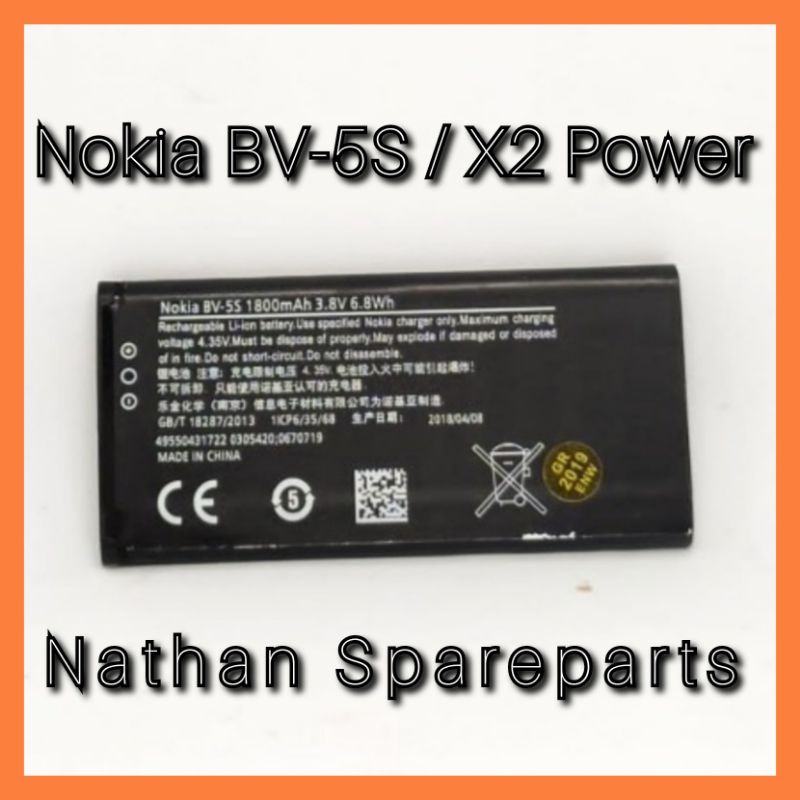 Jual BATTERY BATERAI NOKIA BV-5S / X2 POWER ORIGINAL OEM | Shopee Indonesia