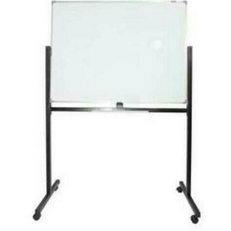 Jual Papan tulis / Whiteboard Magnetic tiang + Roda 2 Sisi Sakura ...