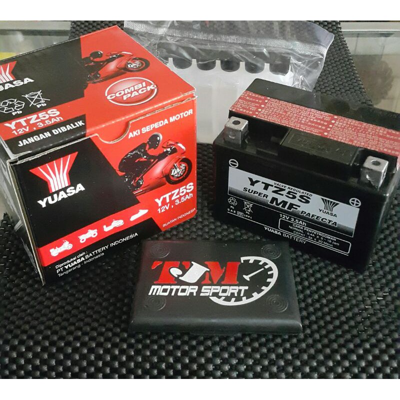 Jual AKI KERING YUASA 3.5ah YTZ-5S KARISMA BEAT MIO SOUL SUPRA 125X