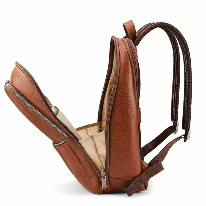 Jual Samsonite Leather Slim Laptop Backpack Shopee Indonesia