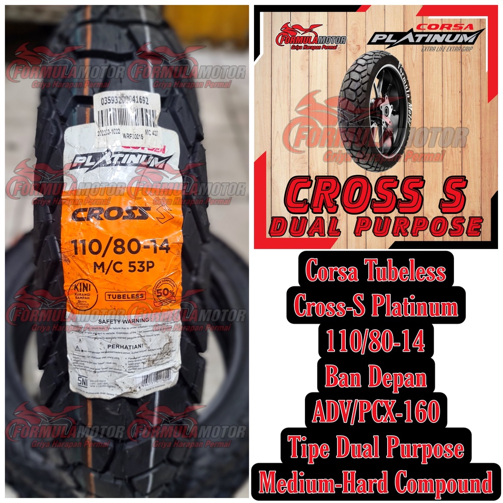 Jual Ban Motor Corsa Platinum Cross S Ring Dual Purpose Tubeless Tubles Pilih Ukuran