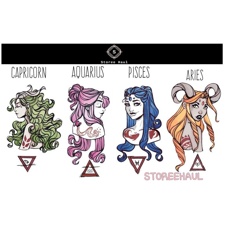 Jual STICKER 12 ZODIAC /ZODIAK CUTTING / STIKER | Shopee Indonesia