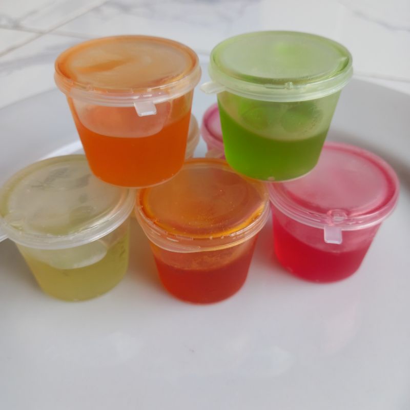 Gulali Jelly cup warna-warni