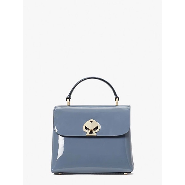 Jual Kate Spade Romy Patent Mini Top Handle Satchel Bass Blue AUTHENTIC
