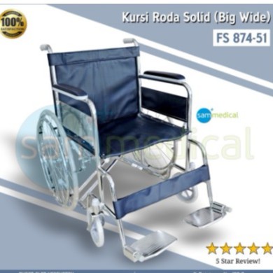 Jual Kursi Roda Solid (Big Wide) / Kursi Roda Standar Rumah Sakit ...