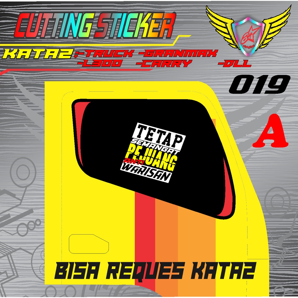 Jual JUAL STICKER CUTTING KATA KATA CUSTOM KACA PINTU TRUCK MOBIL ...