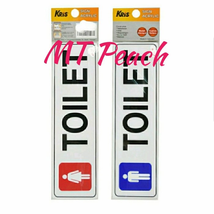 Jual KRIS SIGN ACRYLIC LABEL STIKER TOILET PRIA DAN WANITA ANODIZED ...