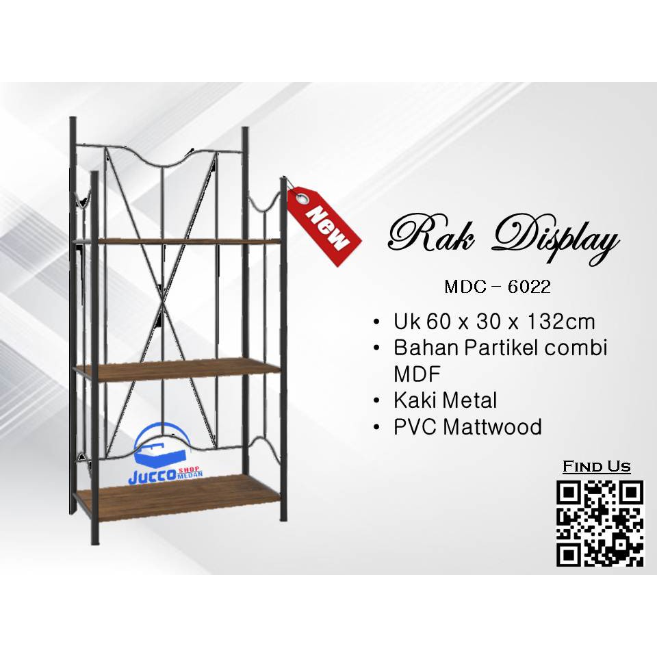 Jual Rak Serbaguna Murah - Display kabinet besi - Rak Buku MDC6022 ...