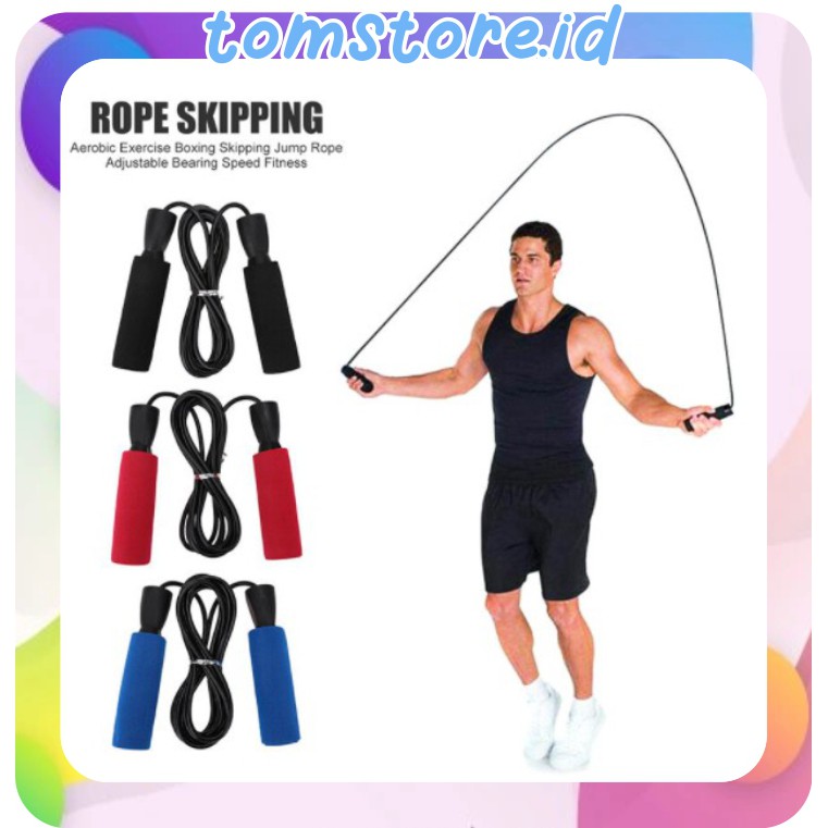 Jual TOMSTORE.ID R488 SKIPPING SPEED ROPE LOMPAT TALI JUMP ROPE ...