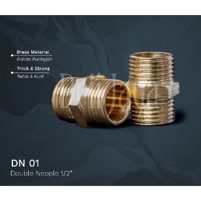 Jual Double Nepel Kuningan Inci Brass Double Nepel Shopee