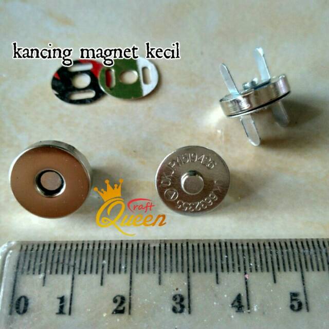 Jual (1pc) Kancing magnet 14mm NIKEL KECIL tebal | Shopee Indonesia