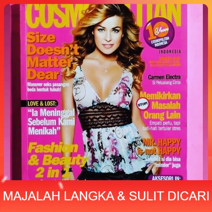 Jual Majalah Cosmopolitan Feb 2007 Cover Carmen Electra Langka Shopee Indonesia 