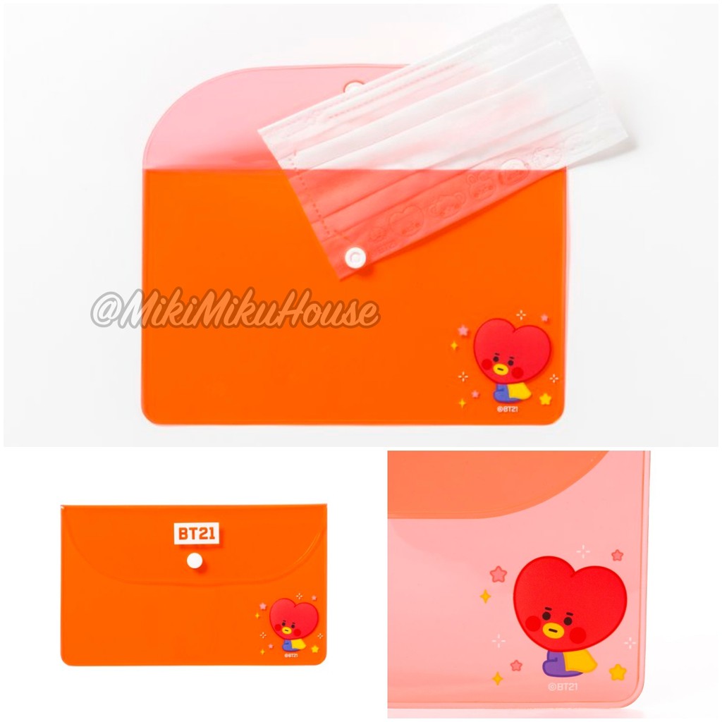 Jual BT21 BABY PVC MASK CASE OFFICIAL MASKER TEMPAT POUCH CHAIN KALUNG STRAP BTS PLASTIK PLASTIC