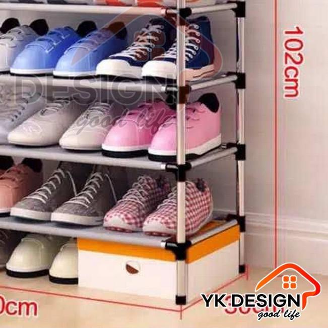 Jual Yk Design Yk Rak Sepatu Portable Tingkat Tempat Sepatu Sandal Susun Rangka Besi