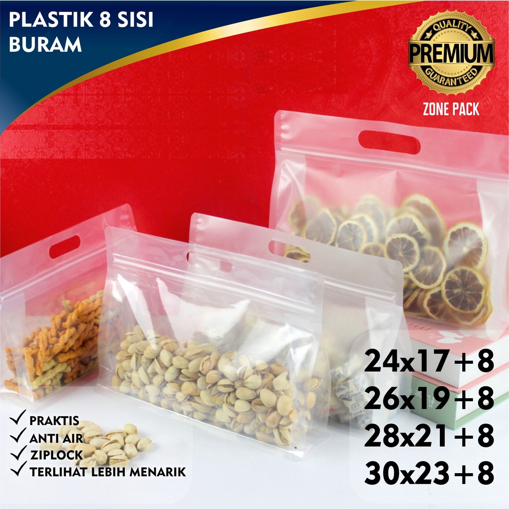 Jual Plastik 8 Sisi Buram | Frosted Pouch | Plastik Buram 8 Sisi Dengan ...