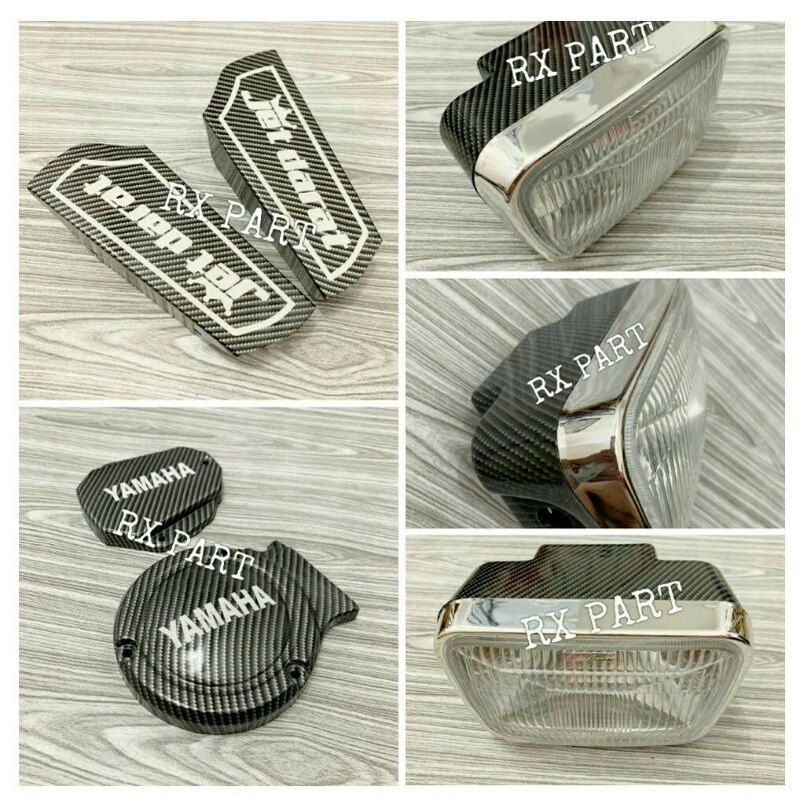 Jual paket reflektor lampu depan rxking,cover pendingin/jet darat,cover