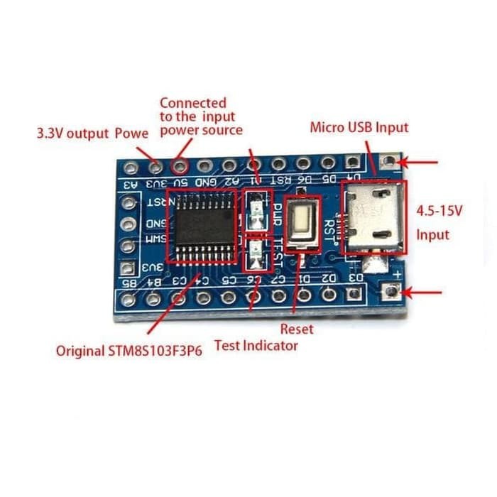 Jual STM8S103F3P6 Minimum System Development Board for Arduino | Shopee ...