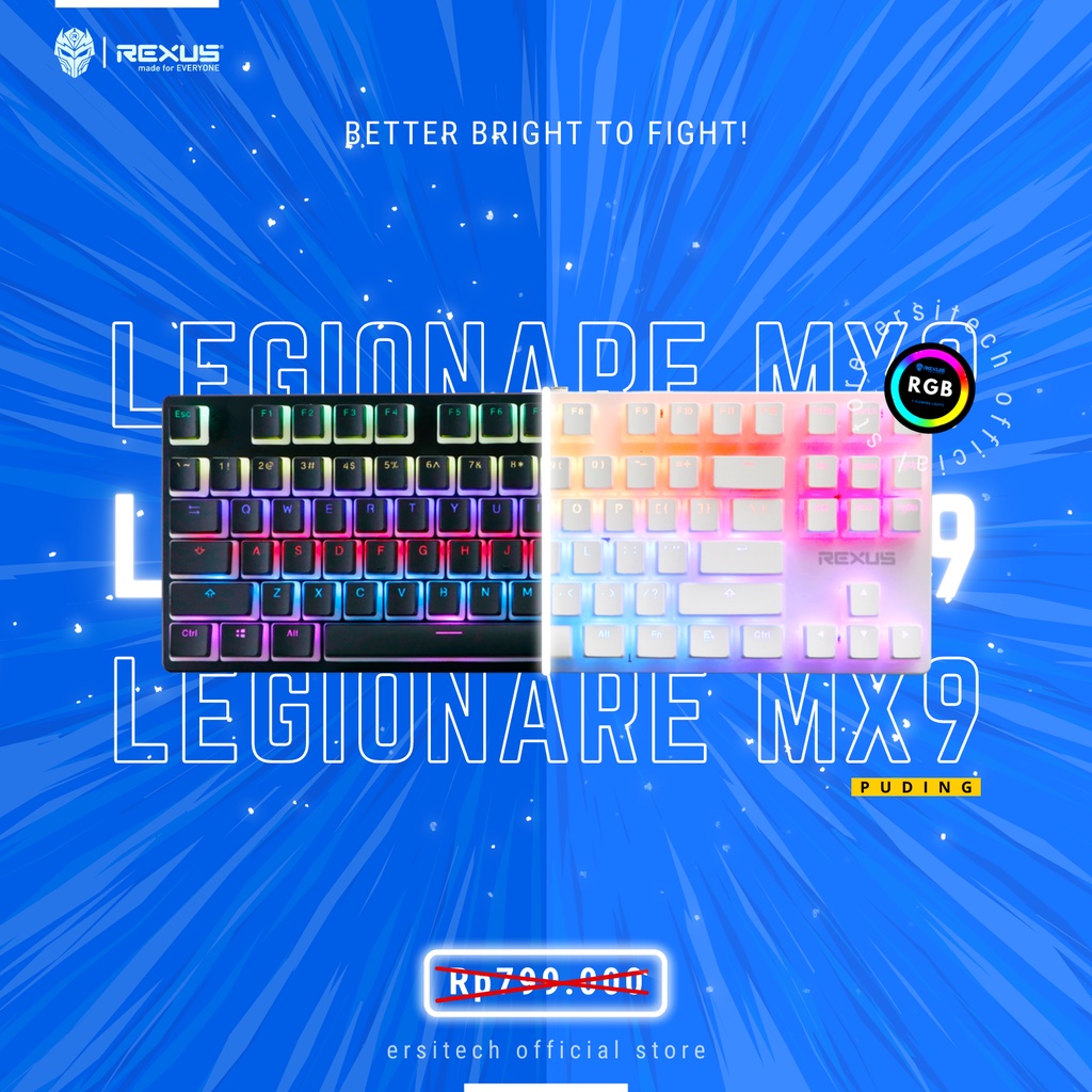 Jual Rexus legionare mx9 Keyboard Gaming Mechanical / MX9P TKL RGB ...
