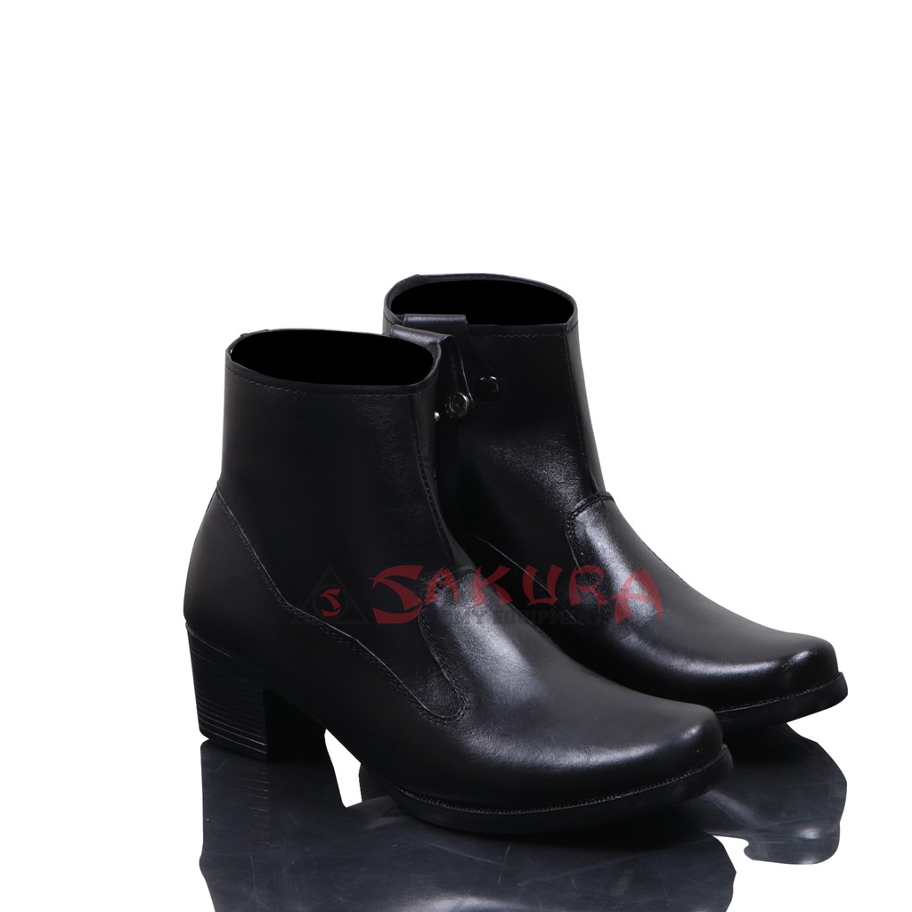 Jual Sepatu Pdh Sus Polwan Boots Resleting Hitam Doff Sepatu Pdh Wanita Shopee Indonesia