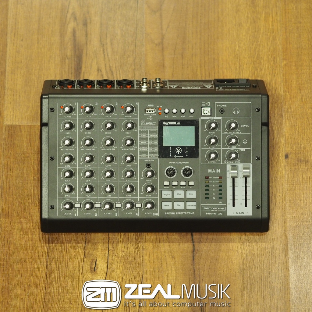 Jual RECORDING TECH PRO RTX6 Mixer Audio USB 6 Channel Zeal Musik