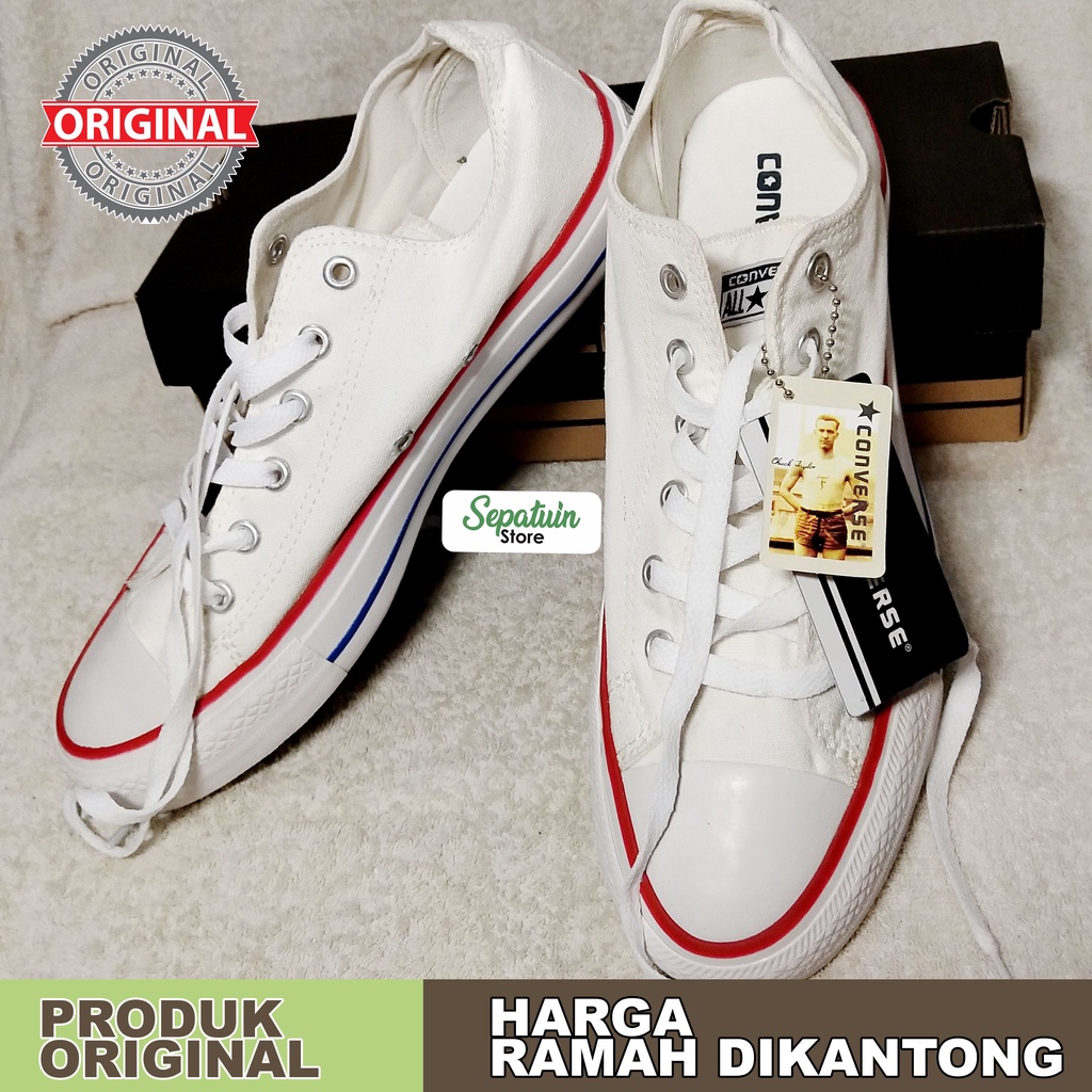 Jual Sepatu Converse All Star Original Low Classic White Untuk Pria