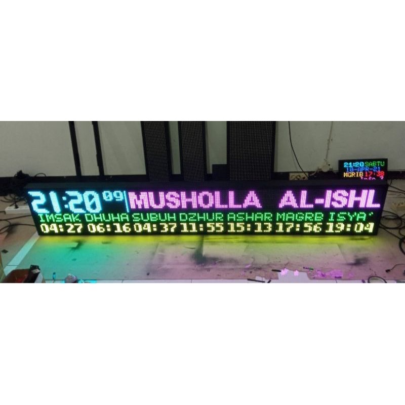 Jual Jam Sholat RGB full collor Jadwal Sholat wifi (non Tartil ...