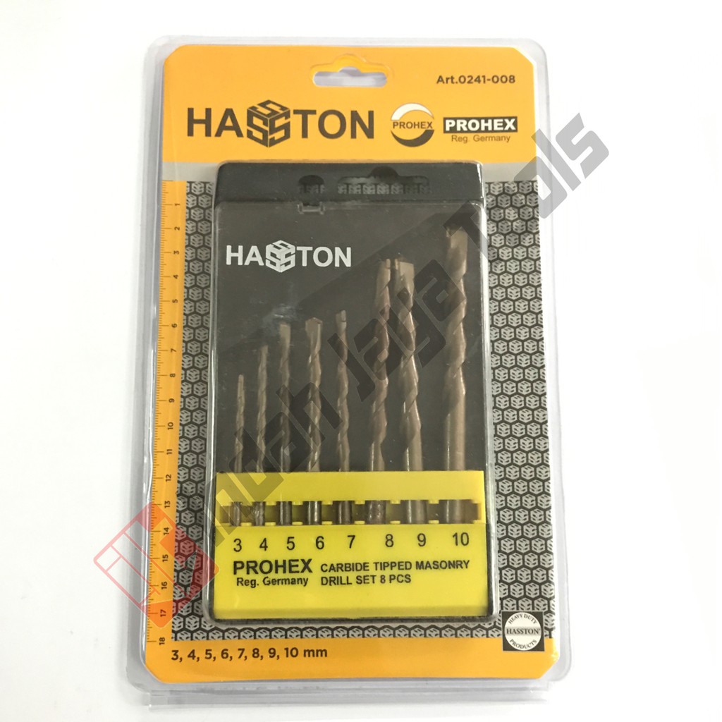 Jual Hasston Prohex Mata Bor Beton Set 8 Pcs Bor Tembok Set Shopee