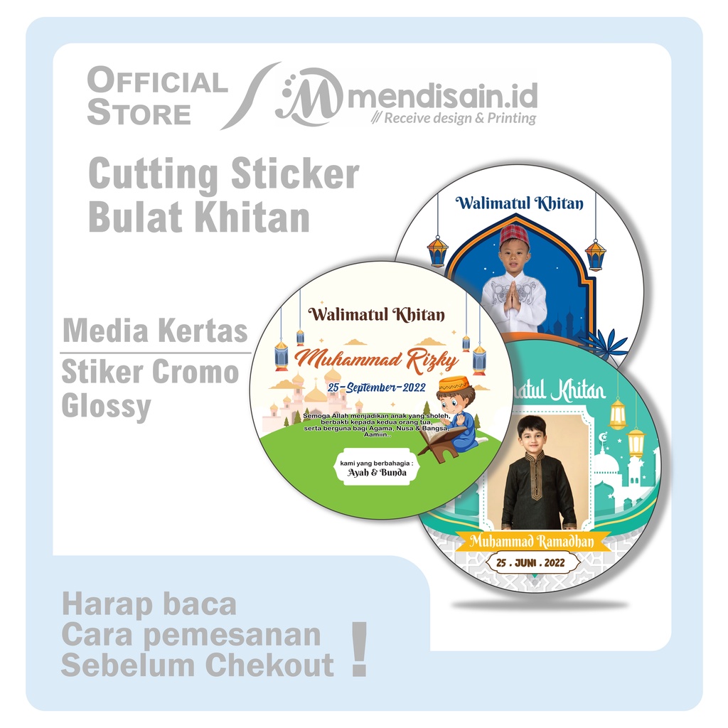 Jual Stiker Tasyakuran Khitan - Stiker Khitan - Stiker Walimatul Khitan ...