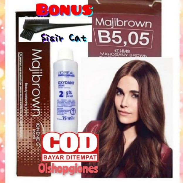 Jual Loreal Majibrown mahogany brown B5.05 cat rambut majirel hair