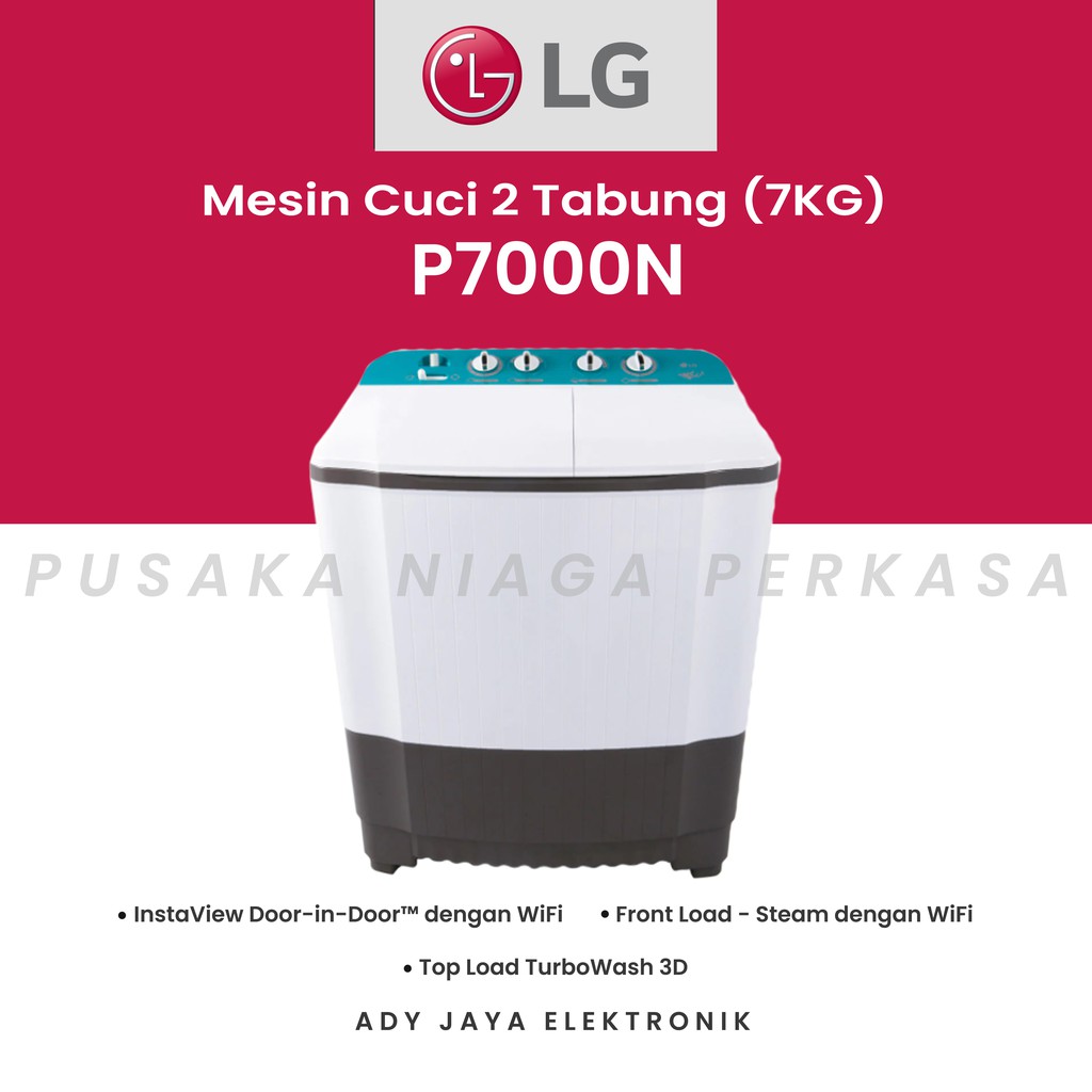 Jual Mesin Cuci 2 Tabung Lg Twin Tube P7000n 7kg Shopee Indonesia